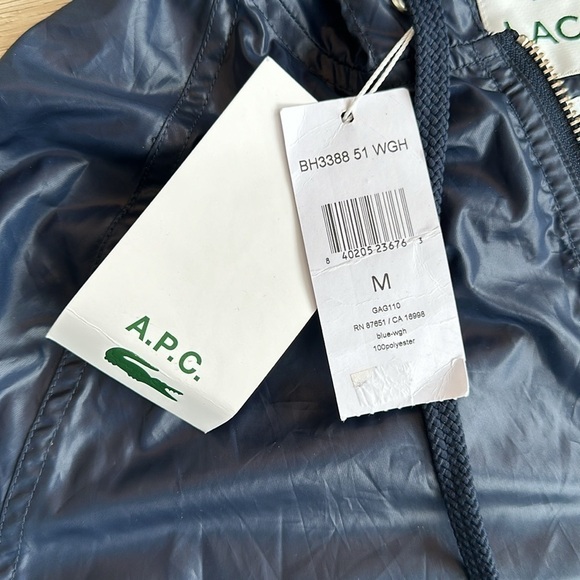 Lacoste x A.P.C. logo-print hooded jacket men’s medium - Picture 6 of 9